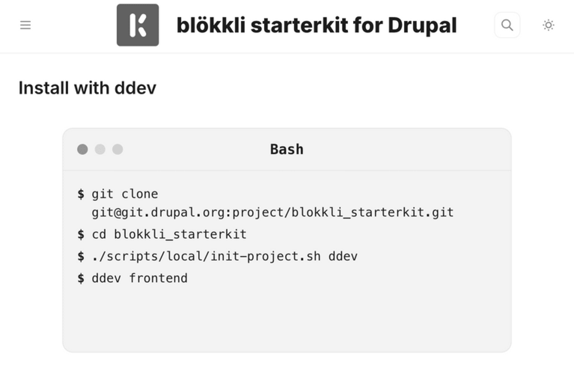 blokkli Starterkit