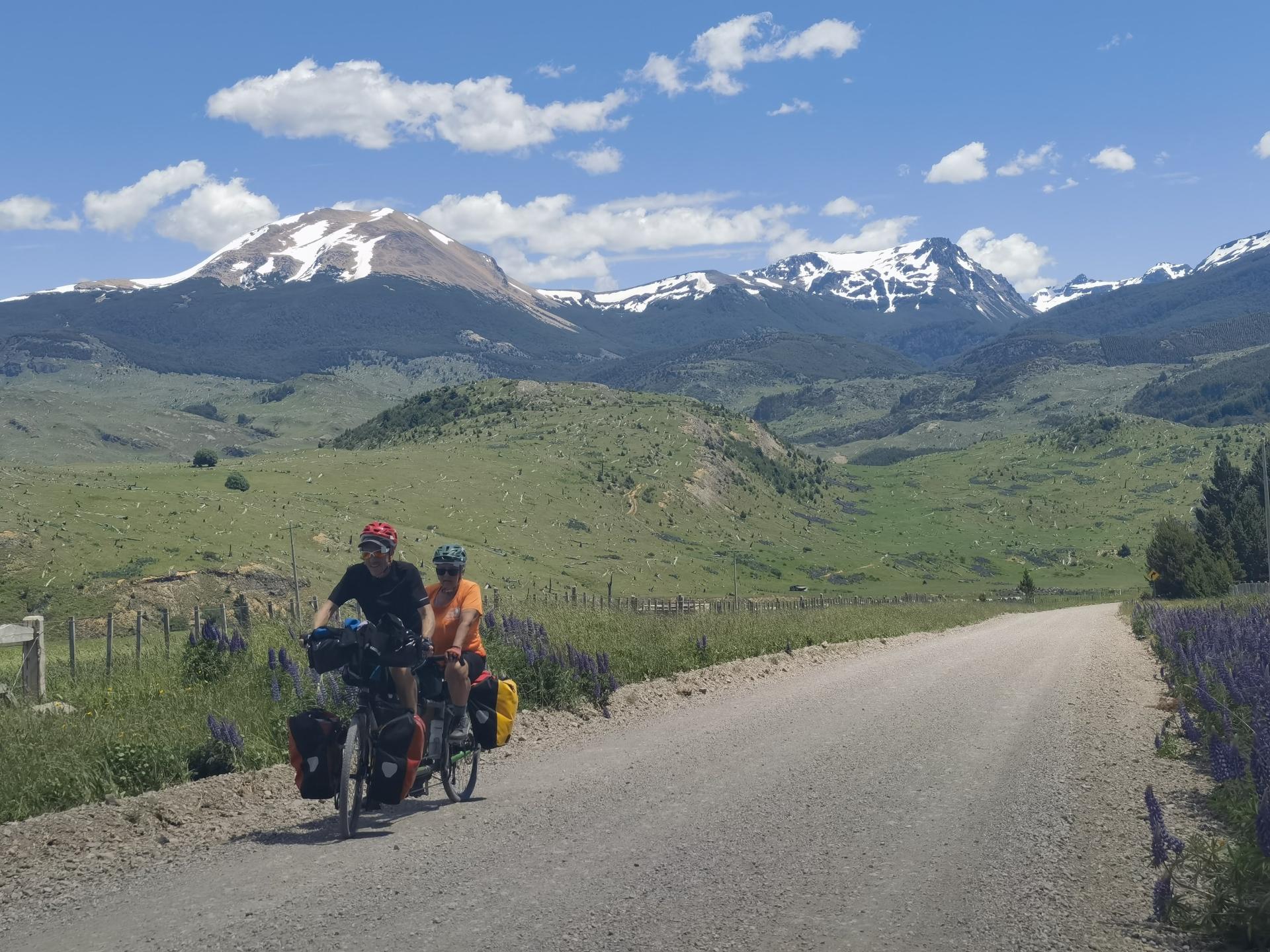 Randy Fay and his spouse Nancy is not afraid of taking the lonely path on a bicycle