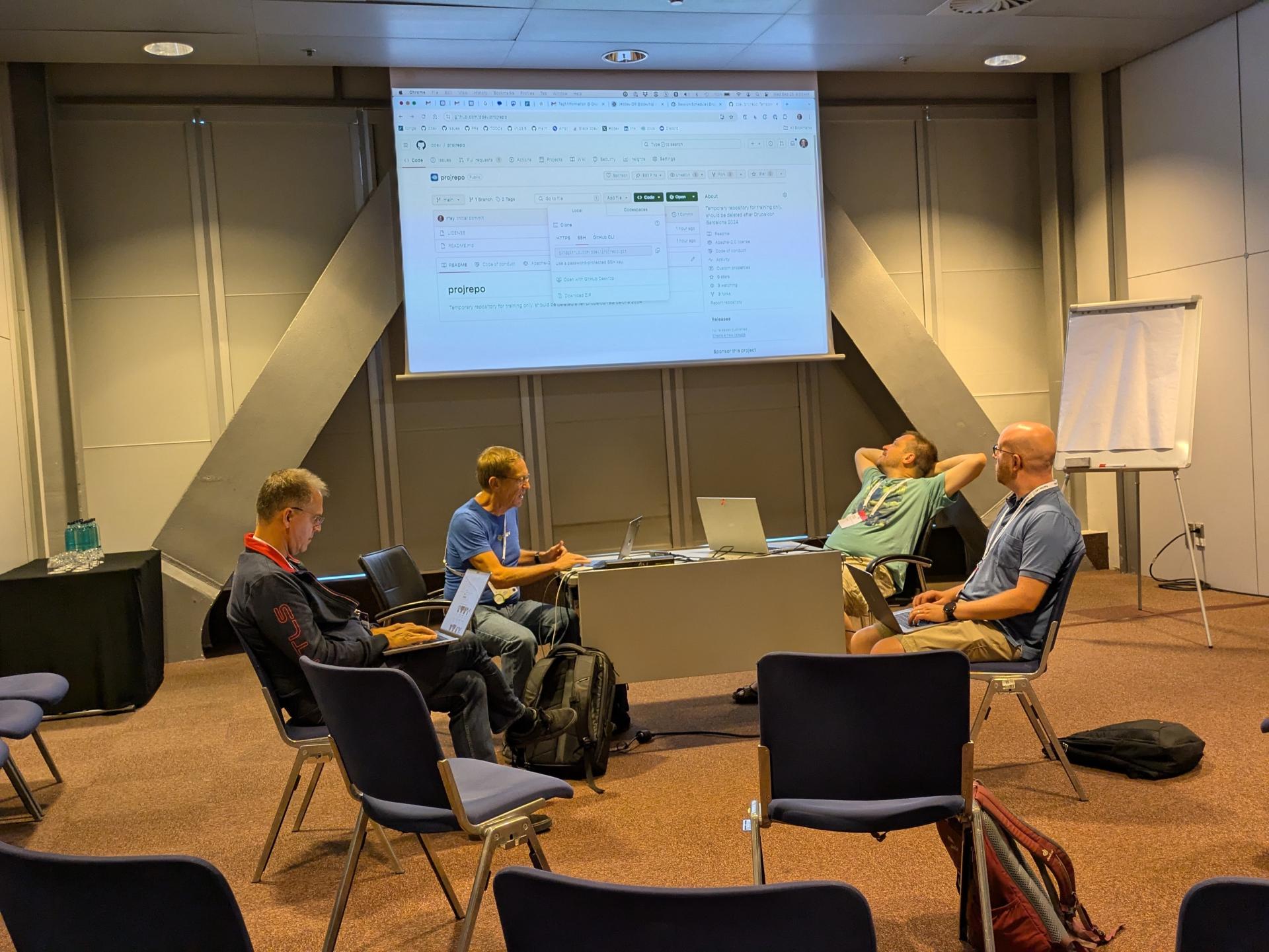 Live commits to DDEV during a contribution workshop 