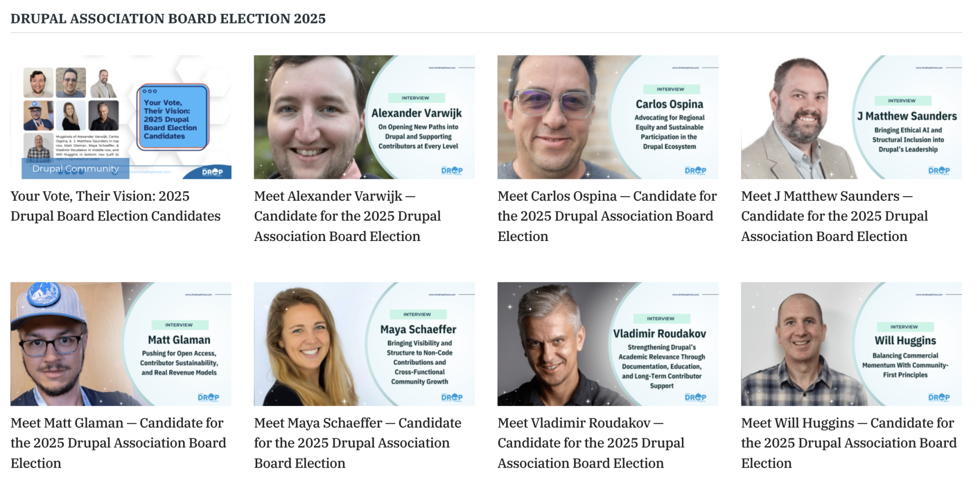 An election special content block is placed on our homepage where the text inside the hero image and the title are in different fonts