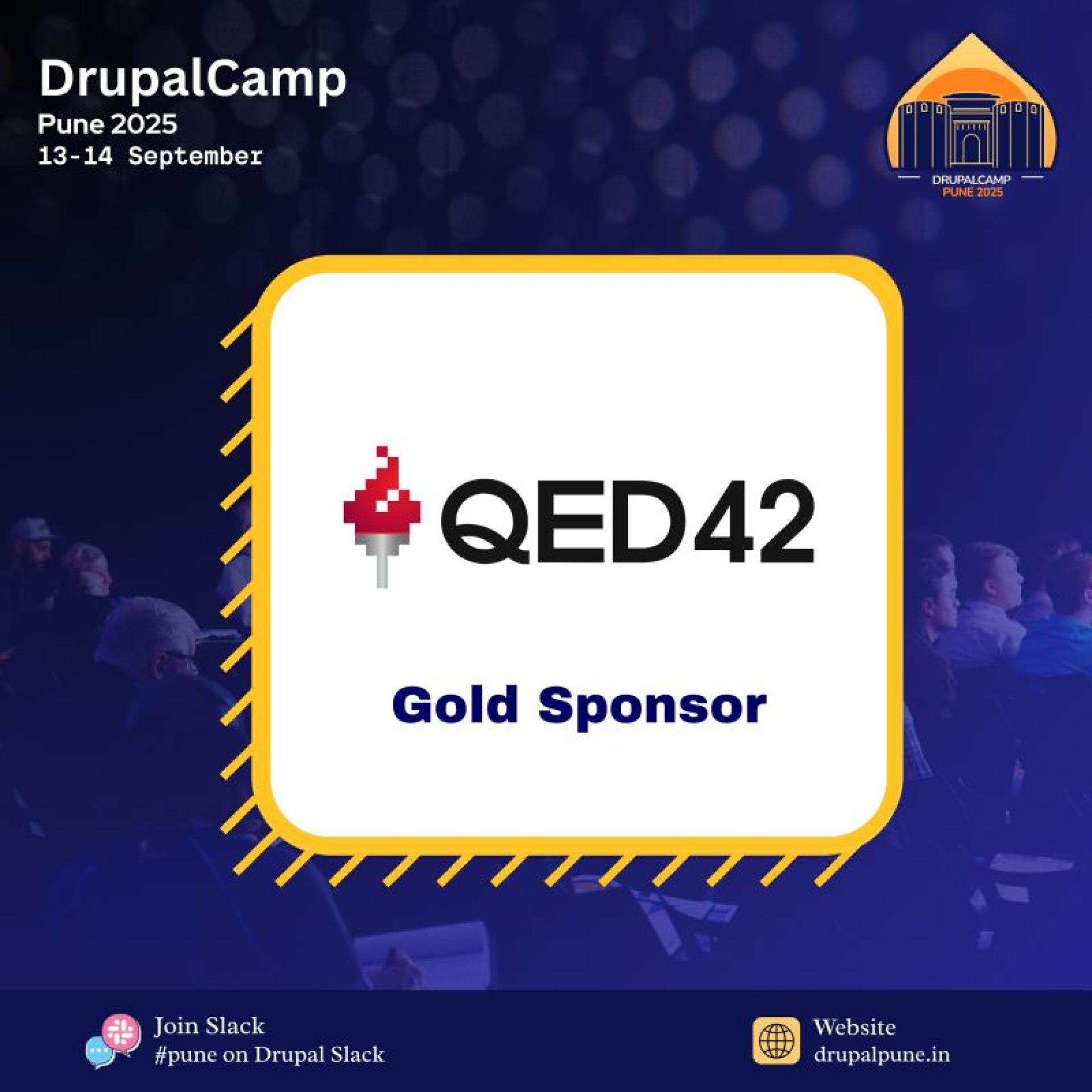 QED42 Gold Sponsor at Drupal Pune