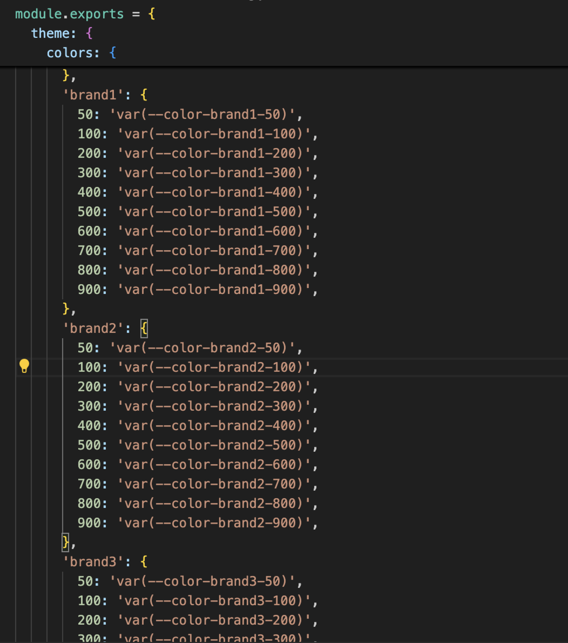 Brand token override examples