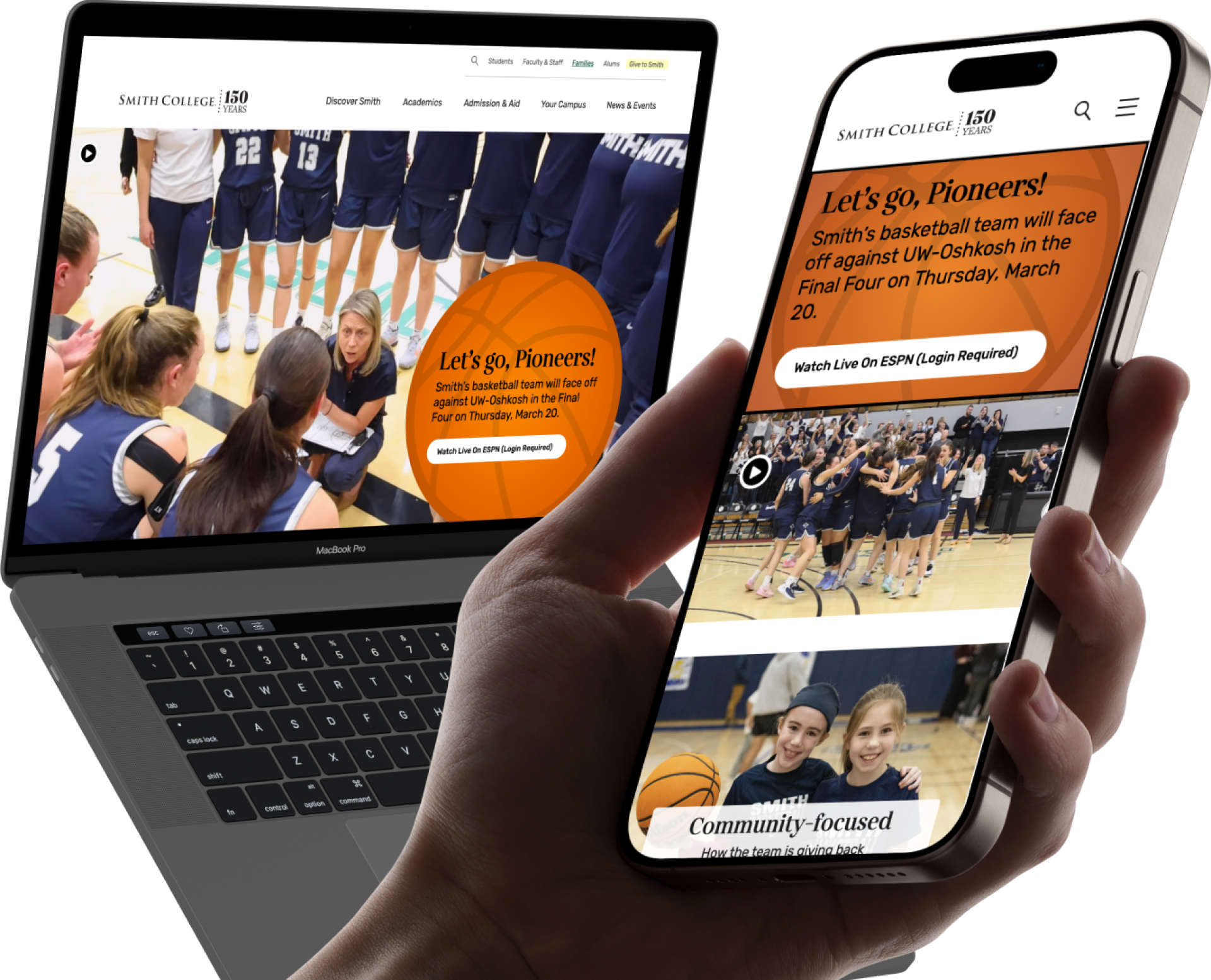 Homepage takeover to celebrate Final Four
