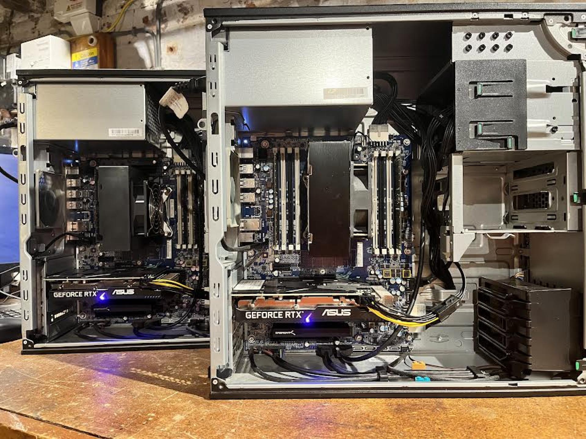 Upcycled desktop PCs with GPUs used for Council Insight analysis