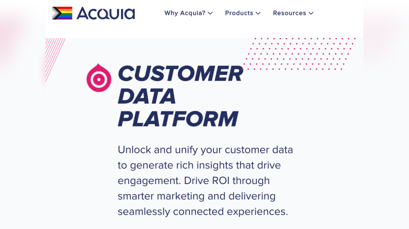 webpage screenshot of Acquia CDP