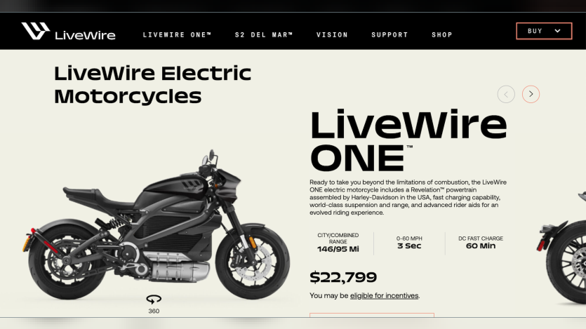 LiveWire website