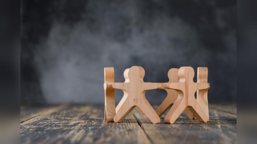 Wooden figures of people