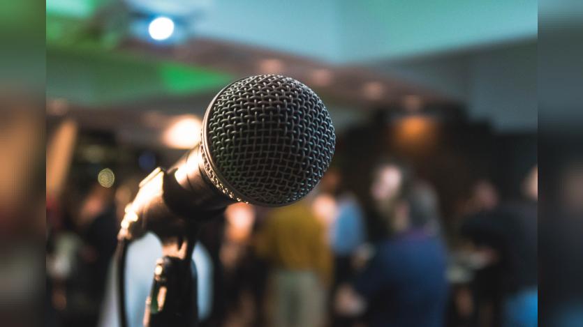 black microphone