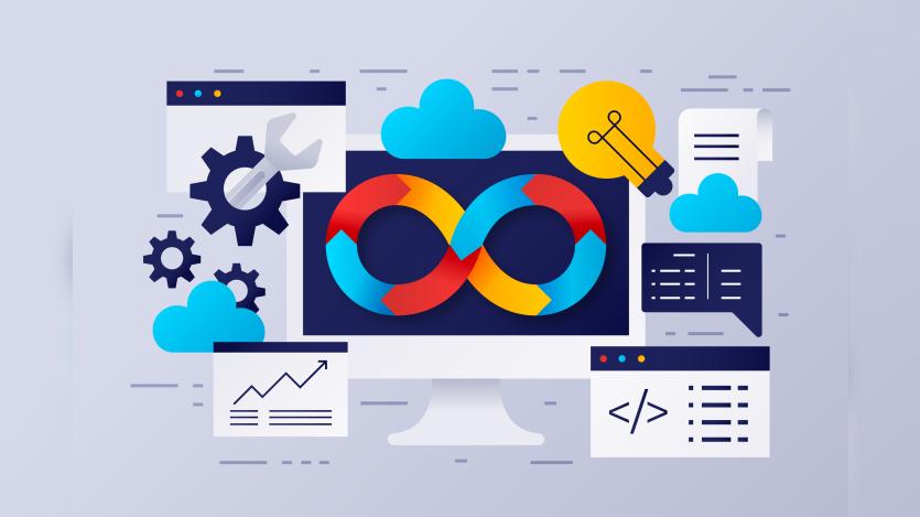  vector gradient devops illustration