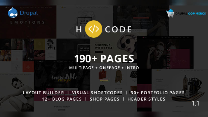 H-code – Multipurpose Commerce Drupal theme