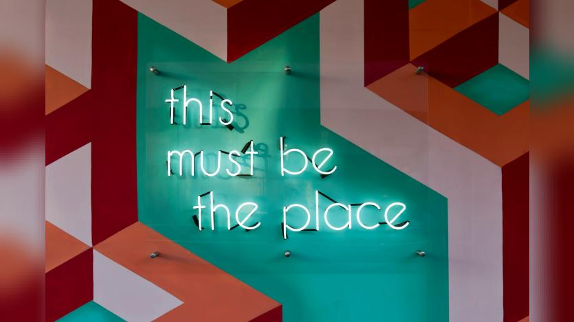 this must be the place: a neon light board