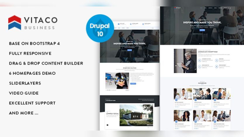 Vitaco – Responsive Business Drupal 10 Theme
