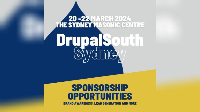 DrupalSouth Sydney Sponsorship Opportunities poster