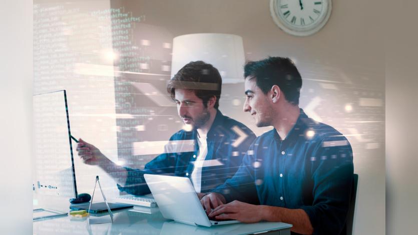 people working html on computer