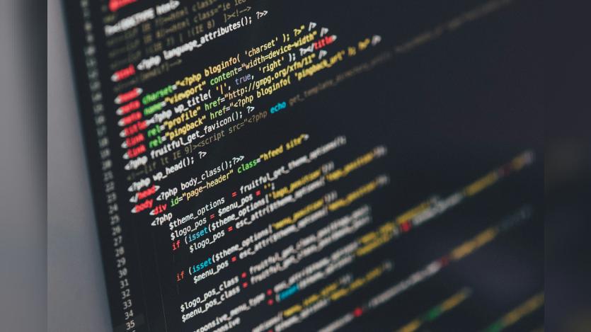 codes on laptop screen