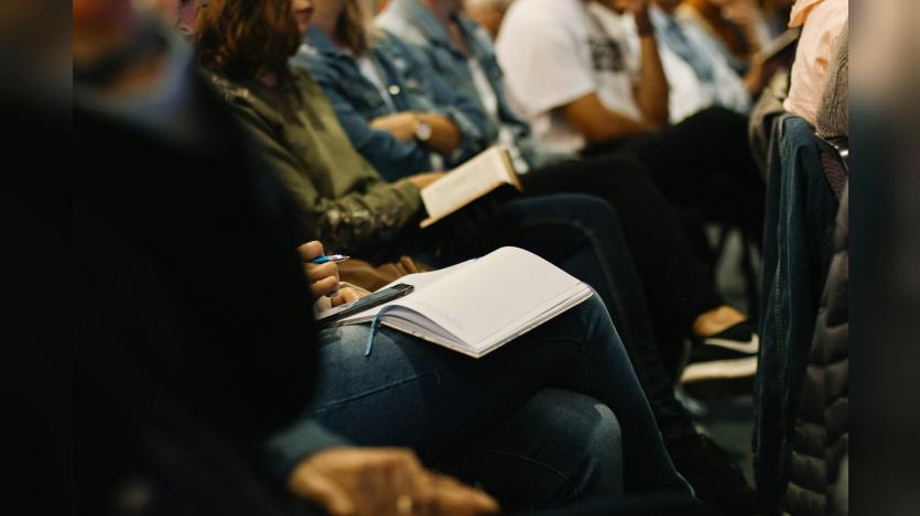 People attending a session