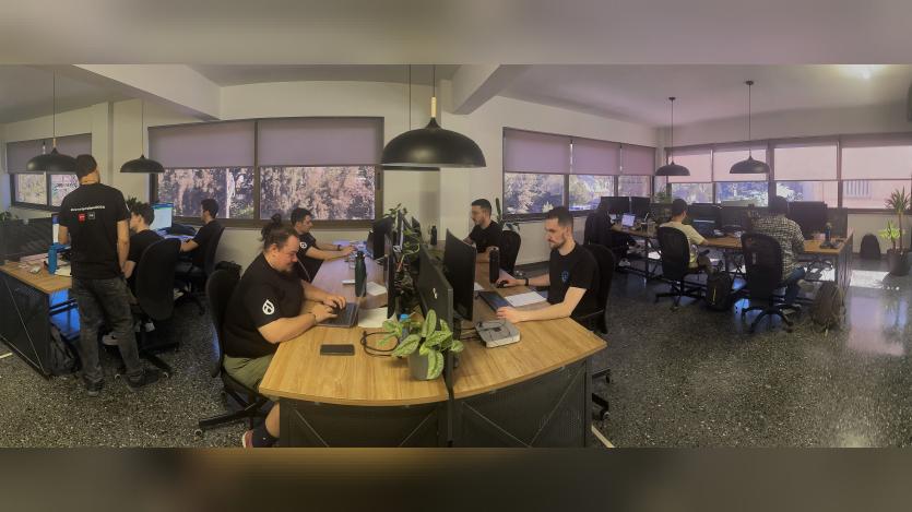 people working