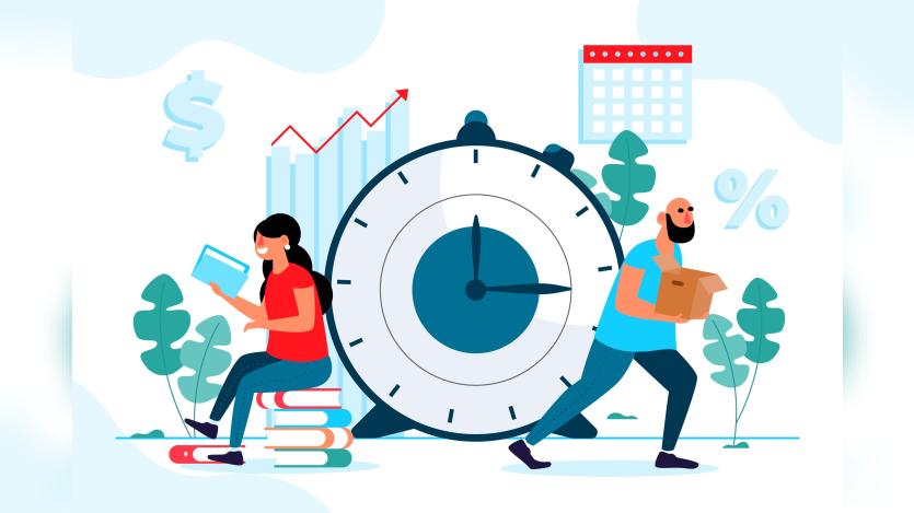 Flat-hand drawn time management