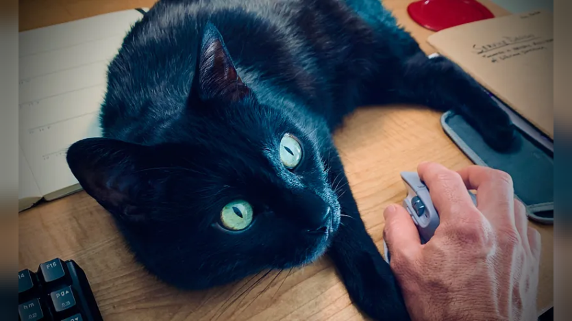 The author's mouse and cat