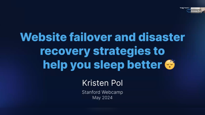Website failover and disaster recovery strategies