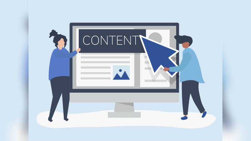 People with digital content creation concept