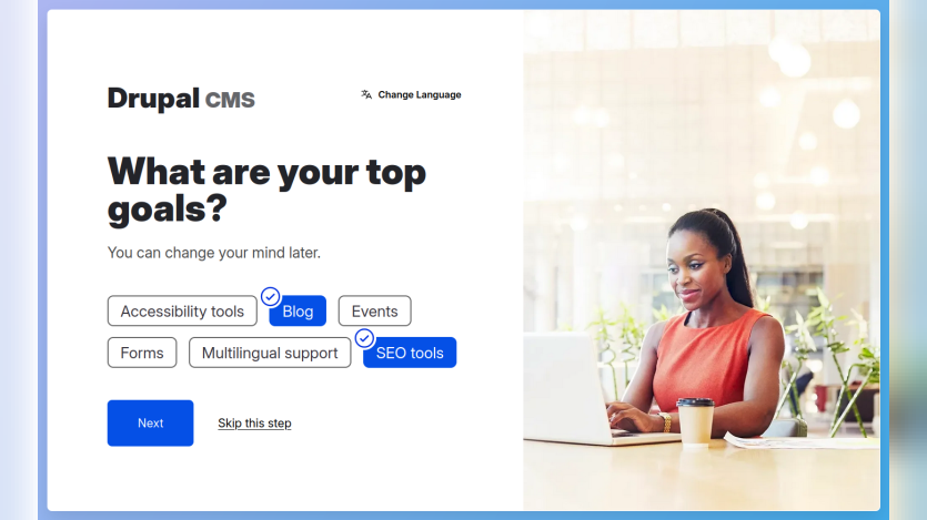 Drupal CMS installer screenshot