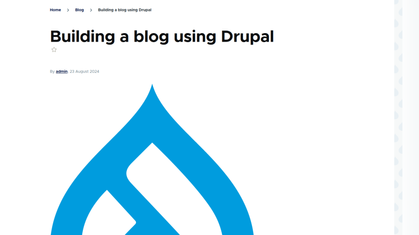 Blog screenshot