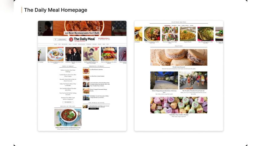 The Daily Meal homepage