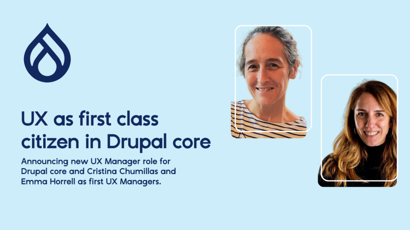 UX as a first class citizen in Drupal core
