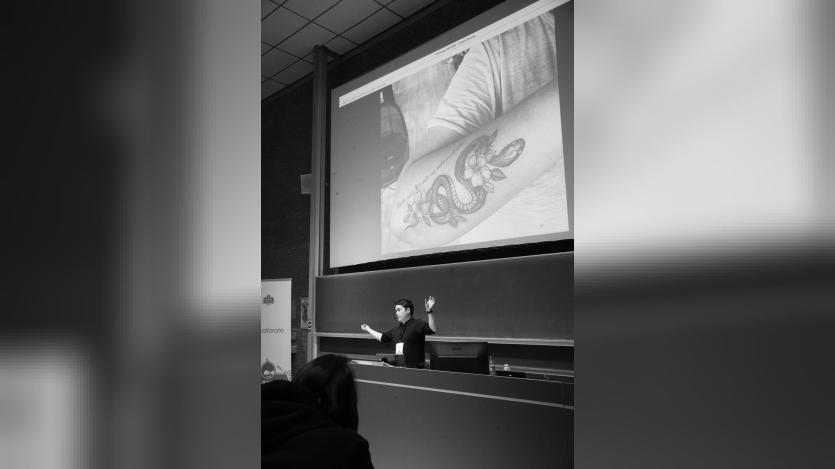 Marcus Johansson presents AI at Drupal Dev Days 2025 in Lueven