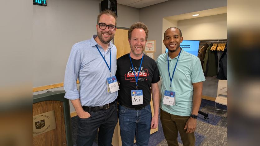 Avi Schwab, Dries Buytaert and Frederic Mitchell