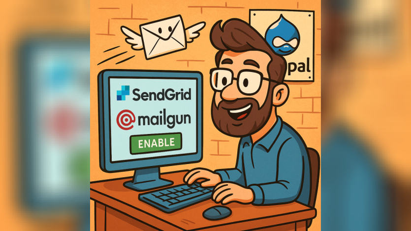 SendGrid and MailGun on the computer screen