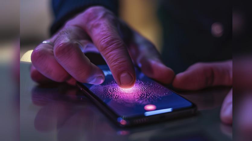 Touching the mobile screen
