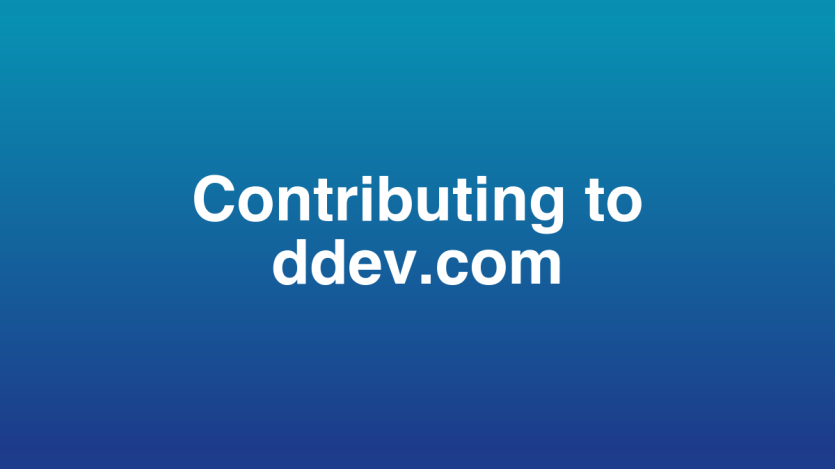 Contributing to DDEV.com
