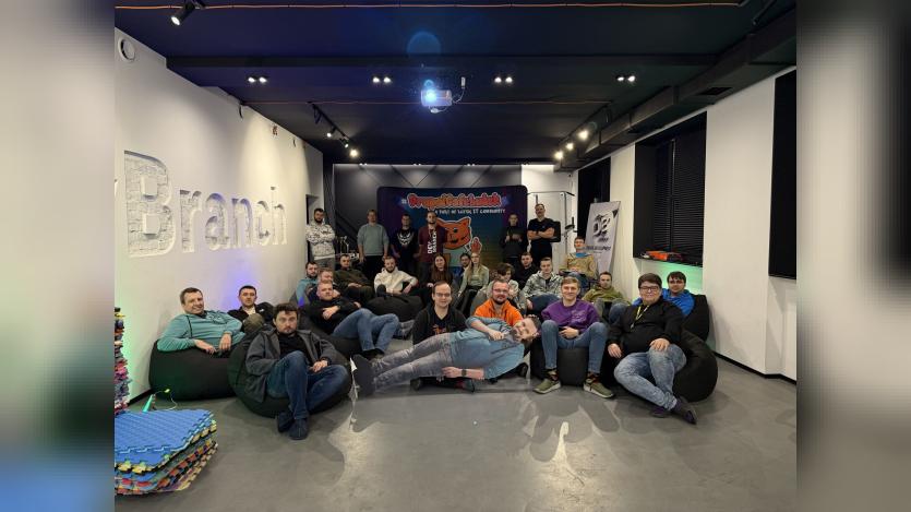 DevBranch team gathered in their office to watch the Driesnote livestream together.