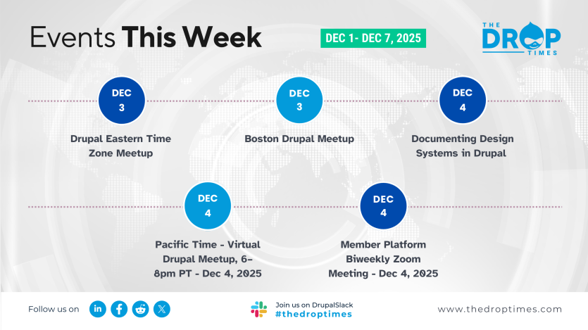 Drupal Meetups Happening This Week: 1 to 7 December 2025