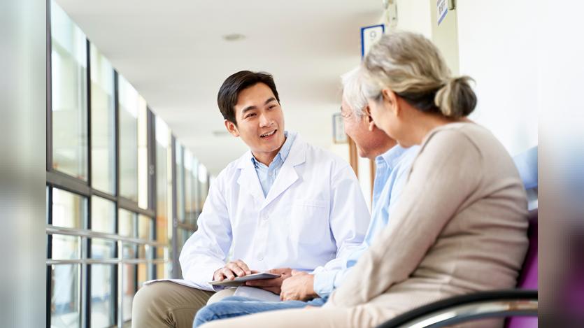 Doctor with elders