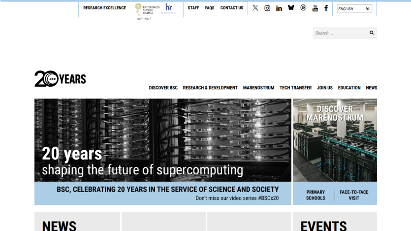 Celebrating 20 years of supercomputing with a focus on science and society.