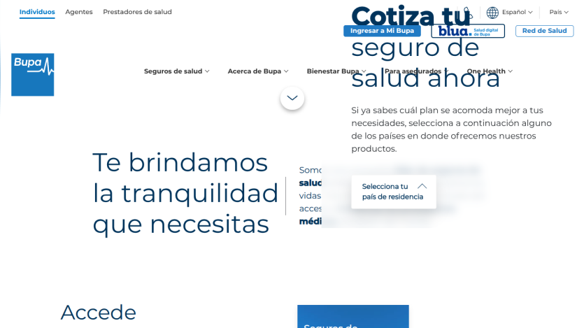 Health insurance quote page with a mother playing with her baby and text inviting to quote health insurance plans