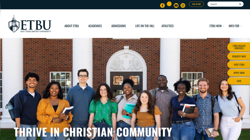 full header and hero section with clear text and images visible