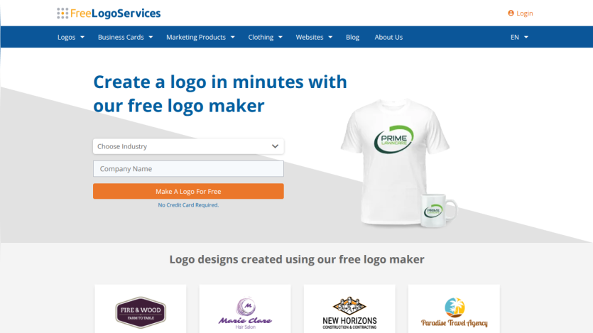 Create a logo in minutes with a free logo maker, featuring a logo design tool and examples.