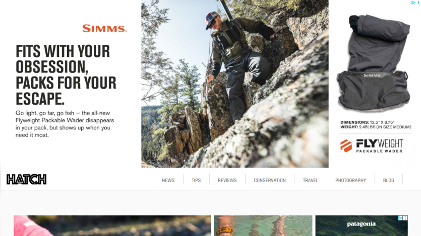 Fly fishing adventure booking for Patagonia's magic waters with images of fishing and nature scenes