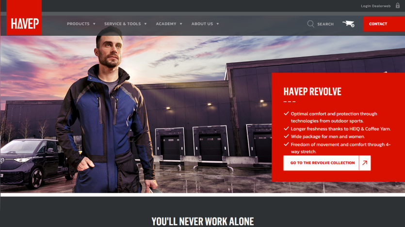 HAVEP Revolve workwear offering comfort, protection, and stretch with technologies for outdoor sports and freshness