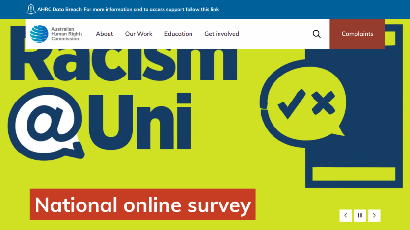 Campaign for a national online survey on racism at universities.