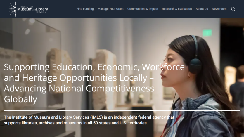 Homepage of the National Library showcasing support for education and economic opportunities.