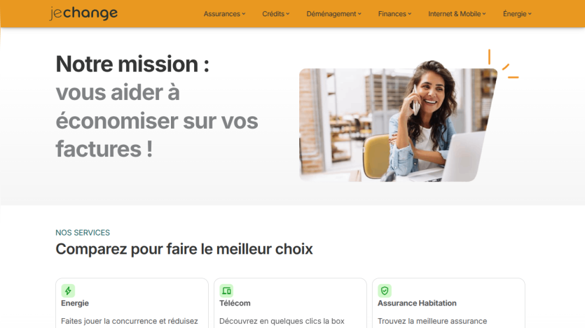 Website mission to help save on bills with service comparison options for energy, telecom, and home insurance