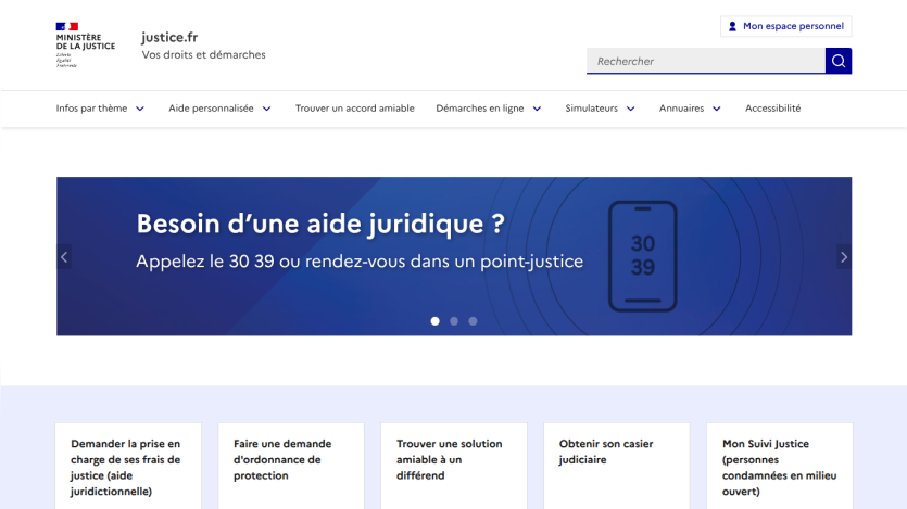Website offering legal assistance with a contact number prominently displayed.
