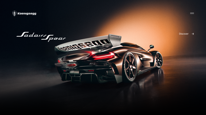 Koenigsegg Jesko Absolut showcased with sleek design and branding.