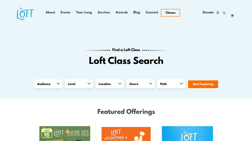 Homepage header with logo, navigation menu, and large hero image featuring a woman in a yellow jacket with text 'Make your own style' and a 'Shop Now' button