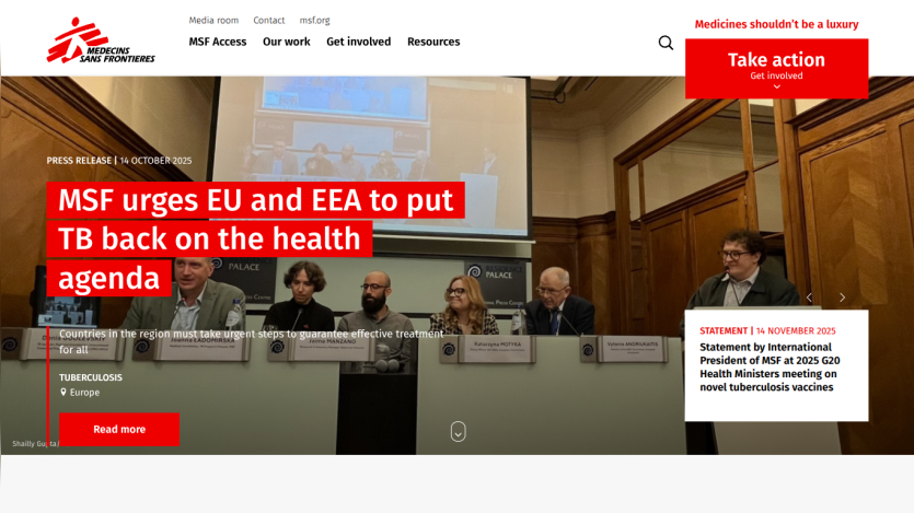 MSF press release urging EU and EEA to prioritize tuberculosis on health agenda with a panel discussion image